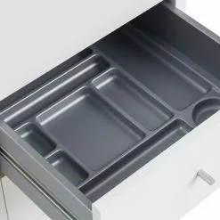 Furnitive Rollcontainer Vernas - Kreideweiß / Silber -Buromobel Verkaufe 1000227845 201021 16251400008 DETAILS P000000001000227845