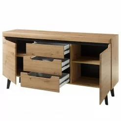 Loftscape Sideboard Tornac - Eiche Artisan Dekor / Schwarz -Buromobel Verkaufe 1000228643 201028 06331300079 DETAILS P000000001000228643