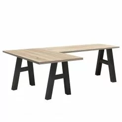 Mooved Eckschreibtisch Leeton I - Anthrazit / Eiche Sonoma