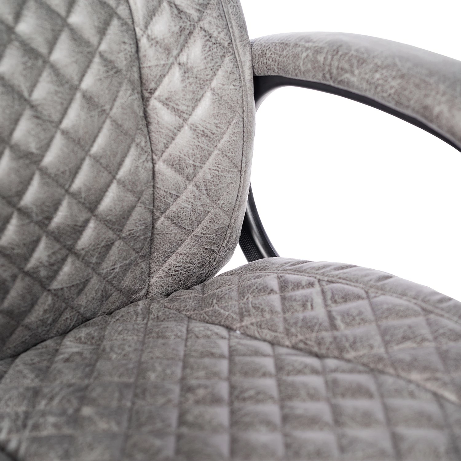 Furnitive Chefsessel Loyalton - Microfaser / Kunststoff - Vintage Grau / Schwarz 7 Furnitive Chefsessel Loyalton - Microfaser / Kunststoff - Vintage Grau / Schwarz – Bild 5