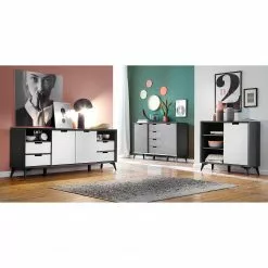 Loftscape Sideboard Nevez I - Weiß / Grau -Buromobel Verkaufe 1000230756 201113 13082500035 MOOD DETAILS P000000001000230756 mood