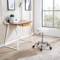 Furnitive Drehhocker Leek - Kunstleder / Metall - Weiß -Buromobel Verkaufe 1000231308 220328 020 MOOD DETAILS P000000001000231308 mood