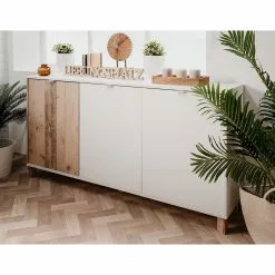 Loftscape Sideboard Mayac I - Weiß / Altholz Dekor -Buromobel Verkaufe 1000231352 201208 11132800037 MOOD DETAILS P000000001000231352 mood