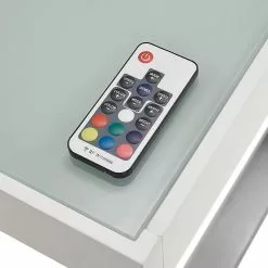 Furnitive LED Schreibtisch Vicq - Glas / Stahl - Weiß / Edelstahl -Buromobel Verkaufe 1000233942 210415 15083100068 DETAILS P000000001000233942