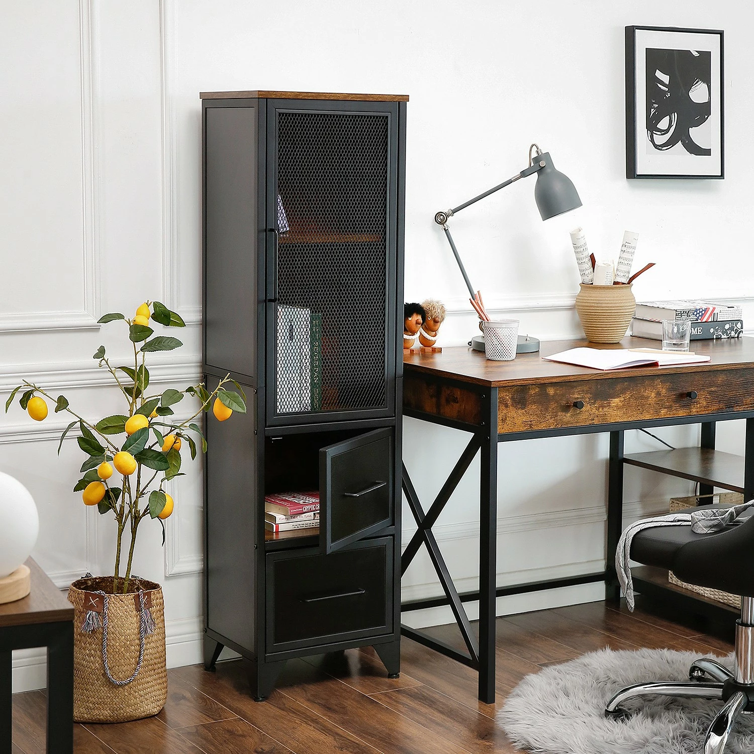 Red Living Regal Thenon - Schwarz / Braun 4 Red Living Regal Thenon - Schwarz / Braun – Bild 2