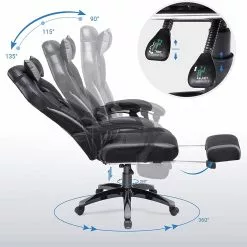 Loftscape Gaming Chair Sepx - Kunstleder - Schwarz / Grau -Buromobel Verkaufe 1000235714 210118 06413600121 DETAILS P000000001000235714