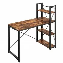 Red Living Schreibtisch Kable - Eiche Rustikal Dekor / Schwarz