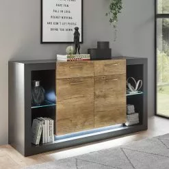 Red Living Sideboard Talence II - Kastanie Dekor / Grau -Buromobel Verkaufe 1000236850 201218 06044000051 MOOD DETAILS P000000001000236850 mood