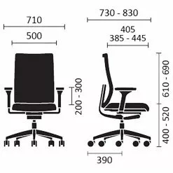 Sedus Bürostuhl se:do PRO light I - Webstoff & Membranbespannung / Stahl - Schwarz -Buromobel Verkaufe 1000238028 210120 13175200031 SKETCH DETAILS P000000001000238028 sketch