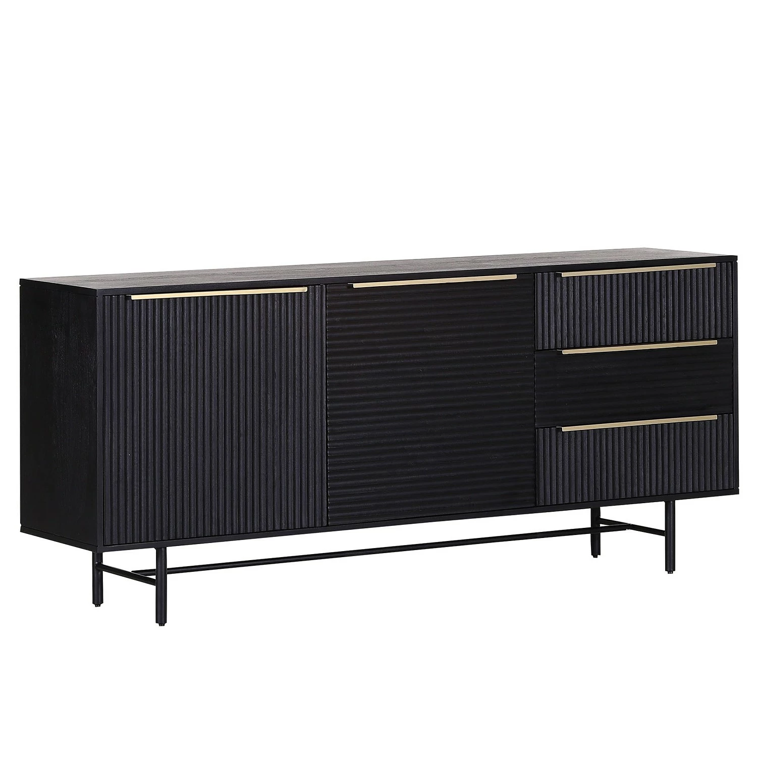 Red Living Sideboard Soyons - Akazie massiv / Metall - Schwarz / Gold 3 Red Living Sideboard Soyons - Akazie massiv / Metall - Schwarz / Gold