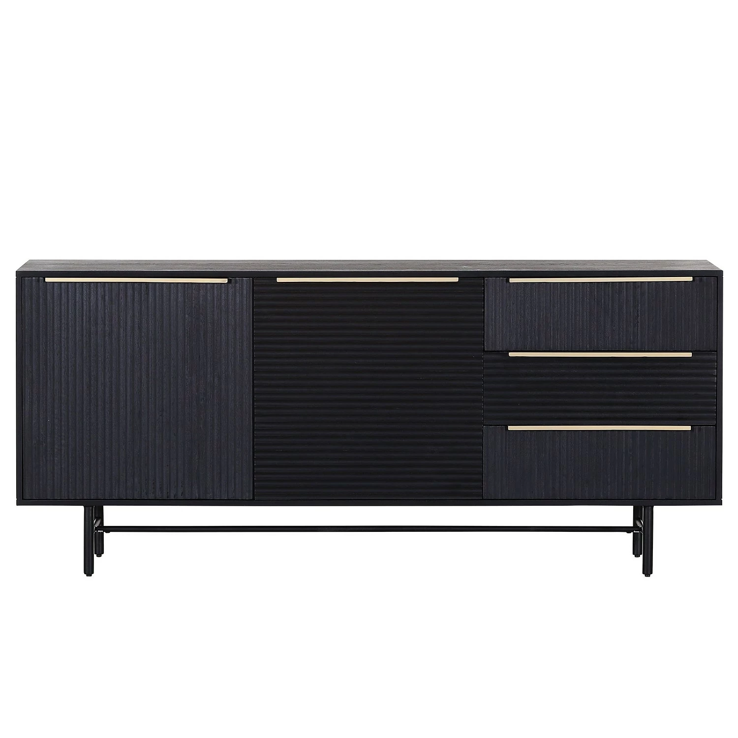 Red Living Sideboard Soyons - Akazie massiv / Metall - Schwarz / Gold 5 Red Living Sideboard Soyons - Akazie massiv / Metall - Schwarz / Gold – Bild 3