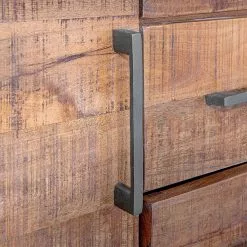 Red Living Sideboard Thiery - Mango massiv / Metall - Mango Braun / Anthrazit -Buromobel Verkaufe 1000239508 210108 13381500085 DETAILS P000000001000239508