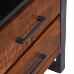 Red Living Regal Thiery - Mango massiv / Metall - Mango Braun / Anthrazit -Buromobel Verkaufe 1000239517 210108 13392800124 DETAILS P000000001000239517