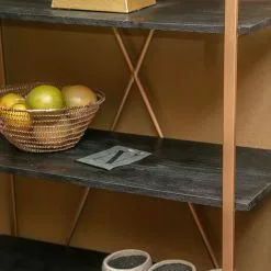 Red Living Regal Oissel - Akazie massiv / Metall - Akazie Schwarz / Gold -Buromobel Verkaufe 1000240810 210113 13380800063 DETAILS P000000001000240810