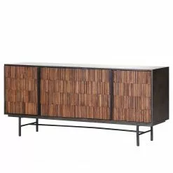 Red Living Sideboard Sanvic - Sheesham / Akazie massiv - Sheesham / Anthrazit