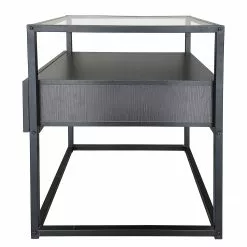 Loftscape Beistelltisch Dorsey - Glas / Metall - Schwarz / Bambus Schwarz -Buromobel Verkaufe 1000241537 220420 035 DETAILS P000000001000241537