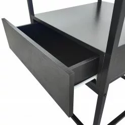 Loftscape Beistelltisch Dorsey - Glas / Metall - Schwarz / Bambus Schwarz -Buromobel Verkaufe 1000241537 220420 055 DETAILS P000000001000241537