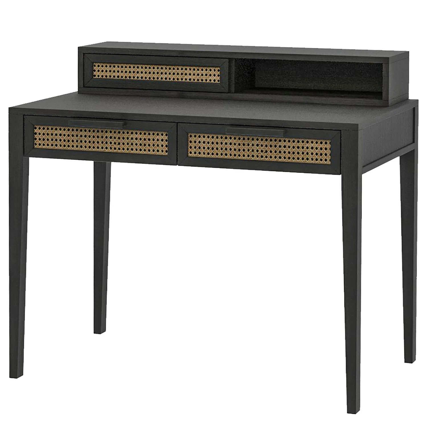 Studio Copenhagen Schreibtisch Canee - Wiener Geflecht / Echtholzfurnier - Eiche Schwarz 3 Studio Copenhagen Schreibtisch Canee - Wiener Geflecht / Echtholzfurnier - Eiche Schwarz