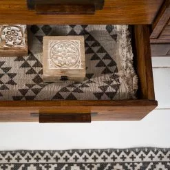 Wolf-Möbel Sideboard Bazac - Inkl. Beleuchtung - Akazie massiv - Akazie / Dunkelgrau -Buromobel Verkaufe 1000243213 220311 060 DETAILS P000000001000243213