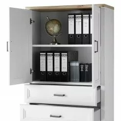 Ridgevalley Büroschrank Jasmund I - Pinie Weiß Dekor / Eiche Artisan Dekor -Buromobel Verkaufe 1000244999 210504 06305500062 DETAILS P000000001000244999