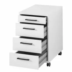 Furnitive Rollcontainer Lemuy - Weiß / Anthrazit -Buromobel Verkaufe 1000245002 210504 06310700096 DETAILS P000000001000245002