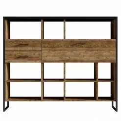 Red Living Regal Turriers III - Fichte Dekor / Matt Schwarz -Buromobel Verkaufe 1000245417 210217 13053800069 DETAILS P000000001000245417