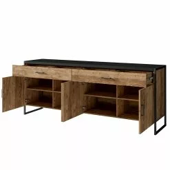 Red Living Sideboard Turriers - Fichte Dekor / Matt Schwarz -Buromobel Verkaufe 1000245418 210217 13054900075 DETAILS P000000001000245418