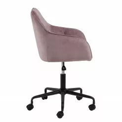 Jack & Alice Bürostuhl Magrin - Samt / Eisen - Altrosa -Buromobel Verkaufe 1000246590 210209 12132300287 DETAILS P000000001000246590