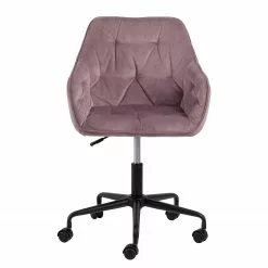 Jack & Alice Bürostuhl Magrin - Samt / Eisen - Altrosa -Buromobel Verkaufe 1000246590 210209 12132300290 DETAILS P000000001000246590
