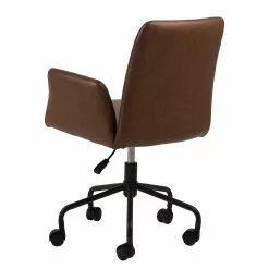 Fredriks Bürostuhl Mailly - Kunstleder / Eisen - Vintage Braun / Schwarz -Buromobel Verkaufe 1000246591 210209 12132300300 DETAILS P000000001000246591