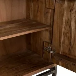 Ars manufacti Büroschrank Domme - Akazie massiv / Eisen - Akazie / Anthrazit -Buromobel Verkaufe 1000246786 220318 038 DETAILS P000000001000246786