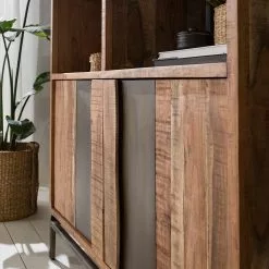 Ars manufacti Büroschrank Domme - Akazie massiv / Eisen - Akazie / Anthrazit -Buromobel Verkaufe 1000246786 220705 021 MOOD DETAILS P000000001000246786 mood