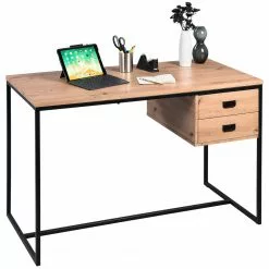 Red Living Schreibtisch Courry - Artisaneiche Dekor / Schwarz -Buromobel Verkaufe 1000246827 210211 14453300006 DETAILS P000000001000246827