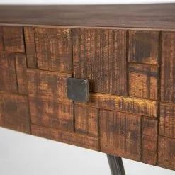 Wolf-Möbel Schreibtisch Bubry - Akazie massiv / Eisen - Akazie / Anthrazit -Buromobel Verkaufe 1000246833 220330 033 DETAILS P000000001000246833