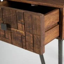 Wolf-Möbel Schreibtisch Bubry - Akazie massiv / Eisen - Akazie / Anthrazit -Buromobel Verkaufe 1000246833 220330 034 DETAILS P000000001000246833