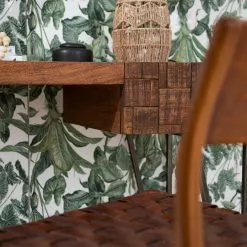 Wolf-Möbel Schreibtisch Bubry - Akazie massiv / Eisen - Akazie / Anthrazit -Buromobel Verkaufe 1000246833 220610 040 DETAILS P000000001000246833