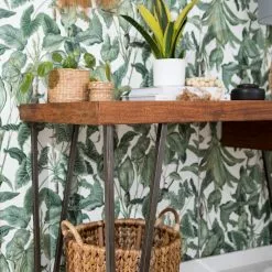 Wolf-Möbel Schreibtisch Bubry - Akazie massiv / Eisen - Akazie / Anthrazit -Buromobel Verkaufe 1000246833 220610 050 DETAILS P000000001000246833