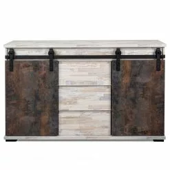 Maison Belfort Sideboard Janze I - Kiefer Weiß Dekor / Vintage Braun -Buromobel Verkaufe 1000254985 210322 08500500016 DETAILS P000000001000254985