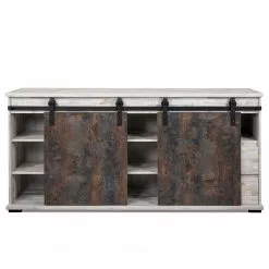 Maison Belfort Sideboard Janze II - Kiefer Weiß Dekor / Vintage Braun -Buromobel Verkaufe 1000254986 210322 08502000026 DETAILS P000000001000254986