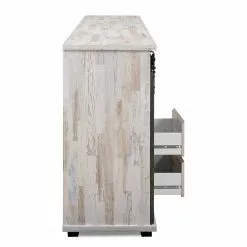 Maison Belfort Sideboard Janze II - Kiefer Weiß Dekor / Vintage Braun -Buromobel Verkaufe 1000254986 210322 08502400029 DETAILS P000000001000254986