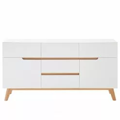 Mørteens Sideboard Tenabo II - Eiche teilmassiv - Weiß / Eiche -Buromobel Verkaufe 1000255147 211012 16215400053 DETAILS P000000001000255147