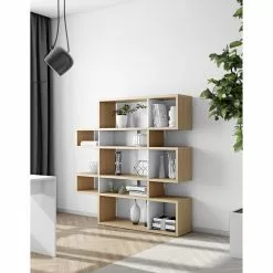 Temahome Regal London II - Eiche / Weiß -Buromobel Verkaufe 1000255255 210324 15033500298 MOOD DETAILS P000000001000255255 mood