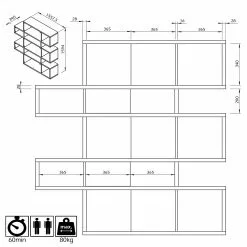 Temahome Regal London II - Eiche / Weiß -Buromobel Verkaufe 1000255255 210324 15033600304 SKETCH DETAILS P000000001000255255 sketch