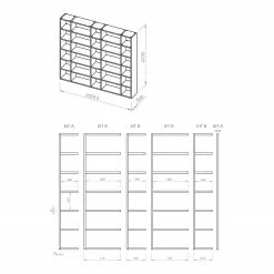 Temahome Regal Pombal III - Eiche -Buromobel Verkaufe 1000255998 210331 14493700219 SKETCH DETAILS P000000001000255998 sketch