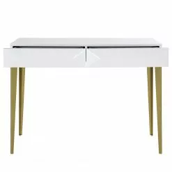 Jack & Alice Schreibtisch Canoa - Hochglanz Weiß / Gold -Buromobel Verkaufe 1000256390 220331 041 DETAILS P000000001000256390