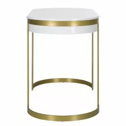 Jack & Alice Schreibtisch Cayo - Hochglanz Weiß / Gold 26 Jack & Alice Schreibtisch Cayo - Hochglanz Weiß / Gold -Buromobel Verkaufe 1000256402 220331 050 DETAILS P000000001000256402