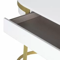 Jack & Alice Schreibtisch Cayo - Hochglanz Weiß / Gold 27 Jack & Alice Schreibtisch Cayo - Hochglanz Weiß / Gold -Buromobel Verkaufe 1000256402 220331 060 DETAILS P000000001000256402