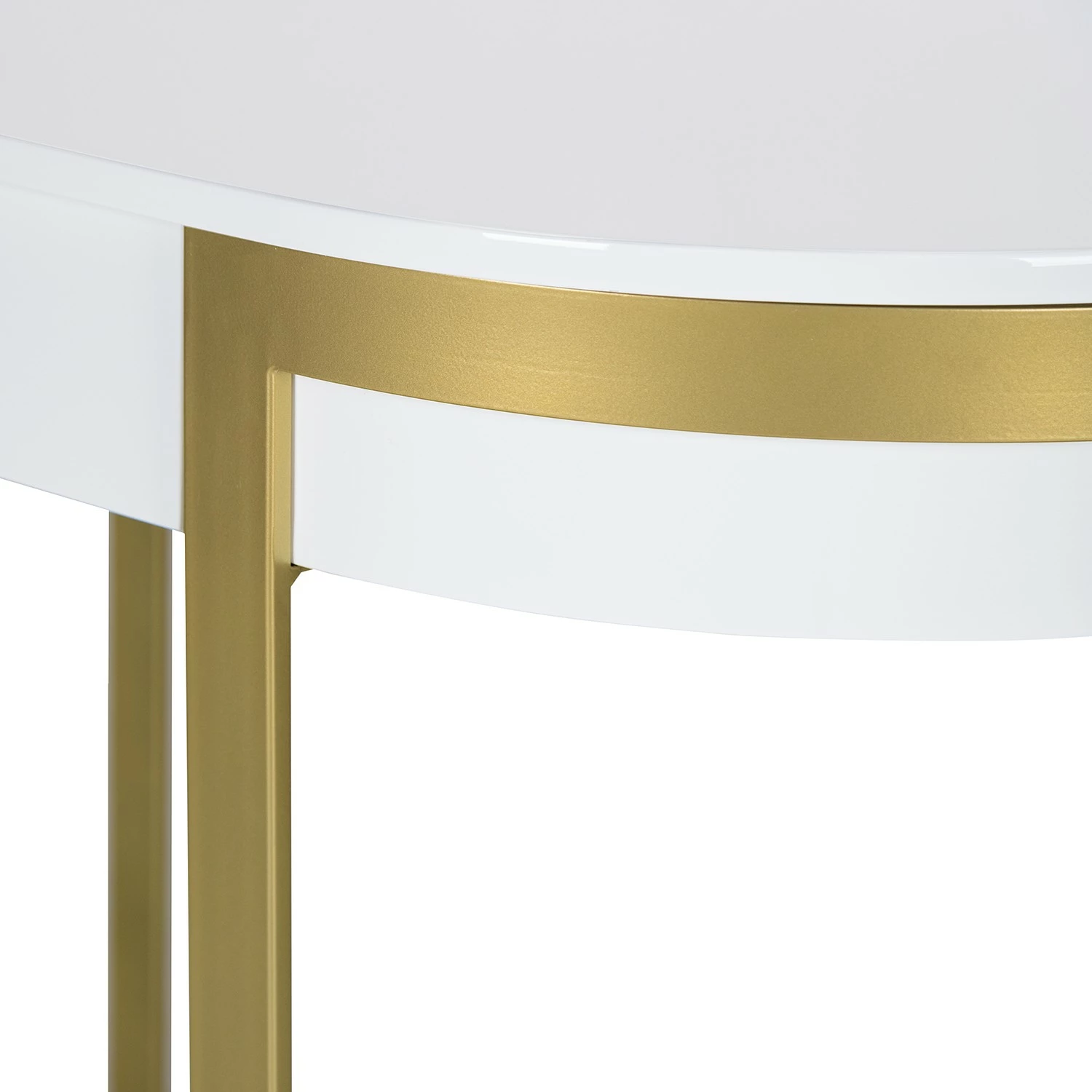 Jack & Alice Schreibtisch Cayo - Hochglanz Weiß / Gold 14 Jack & Alice Schreibtisch Cayo - Hochglanz Weiß / Gold – Bild 12
