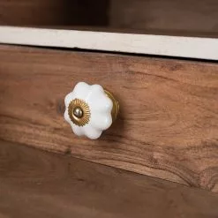 Wolf-Möbel Sekretär Maison - Akazie massiv - Akazie Stone / Antik Weiß -Buromobel Verkaufe 1000257240 220406 060 DETAILS P000000001000257240