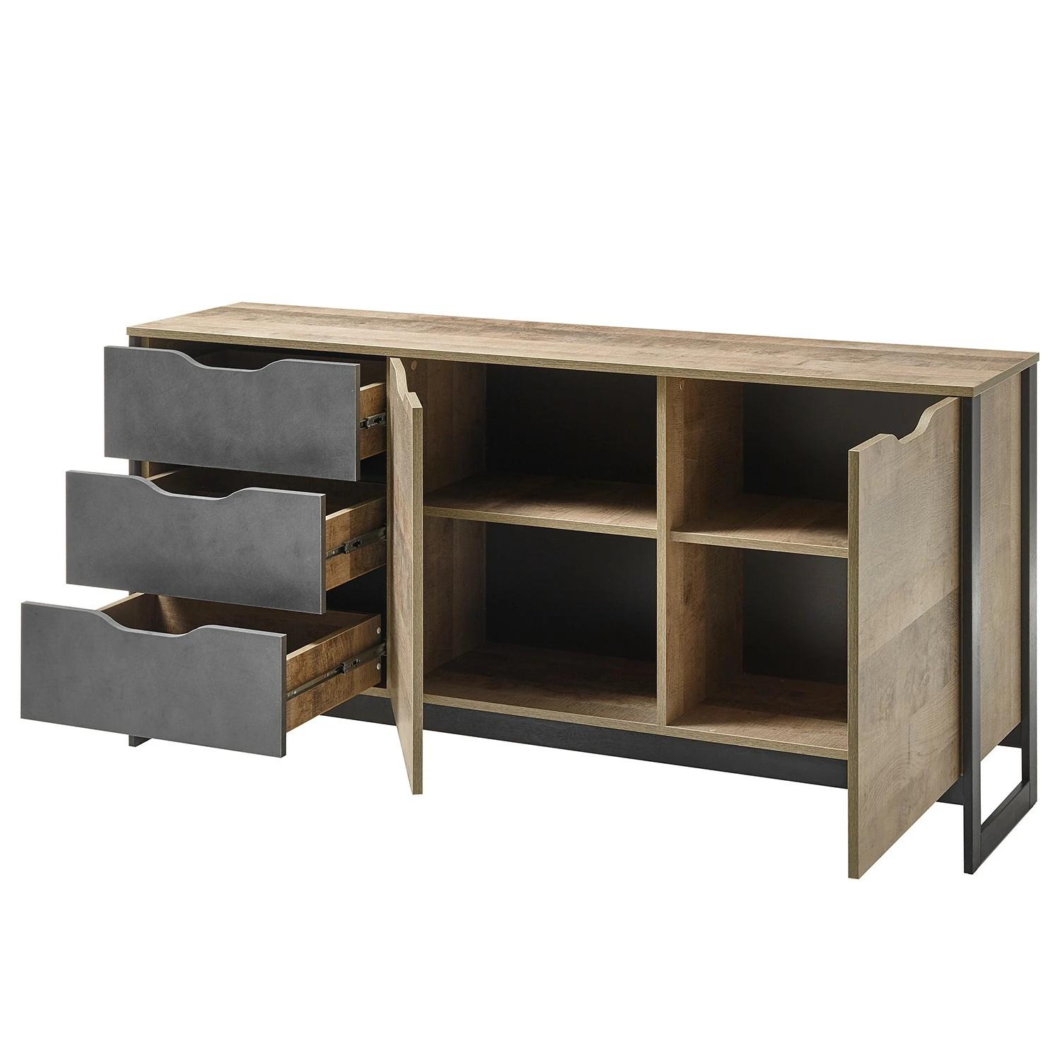 Red Living Sideboard Cocody II - Eiche Montana Dekor / Grau 7 Red Living Sideboard Cocody II - Eiche Montana Dekor / Grau – Bild 5